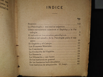 60- Guía De Los Maestros. Nociones De Psicología Y Pedagogía Rebsamiana - R. Valenzuela - 1923