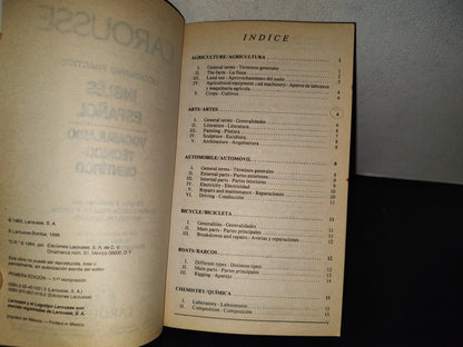 202- Larousse, Vocabulario Técnico-Científico Inglés-Español - 1996