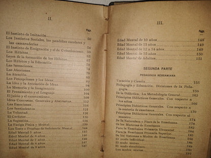 60- Guía De Los Maestros. Nociones De Psicología Y Pedagogía Rebsamiana - R. Valenzuela - 1923