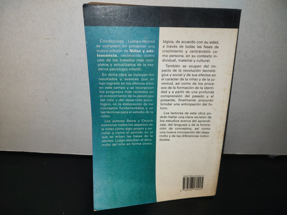100- Niñez Y Adolescencia - L. J. Stone Y J. Church - Lumen, Hormé