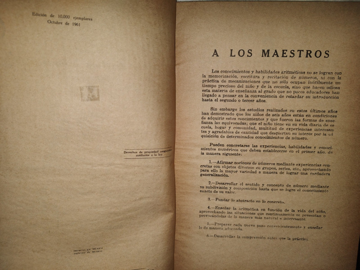 99- Aritmética Infantil. 1Er. Año - Profa Rosaura Lechuga - Editorial Patria, S. A. - 1961