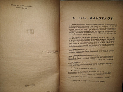99- Aritmética Infantil. 1Er. Año - Profa Rosaura Lechuga - Editorial Patria, S. A. - 1961