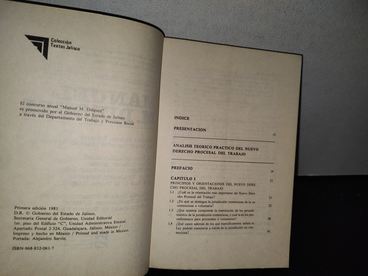 80- III Concurso Sobre Derecho Laboral - Manuel M. Dieguez - Alfredo Gutiérrez Quintanilla - Primera Edición 1981