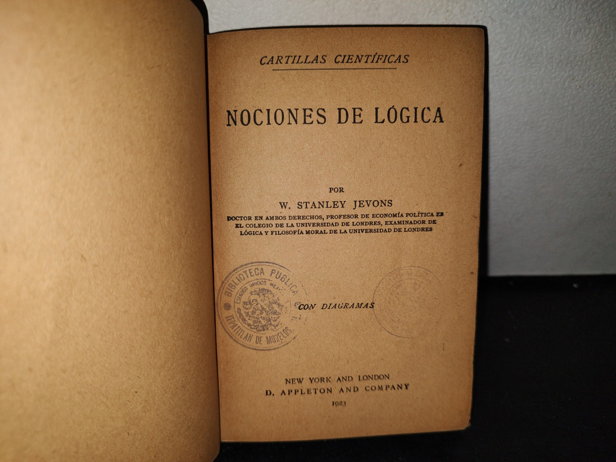 65- Nociones De Lógica - W. Stanley Jevons - 1923