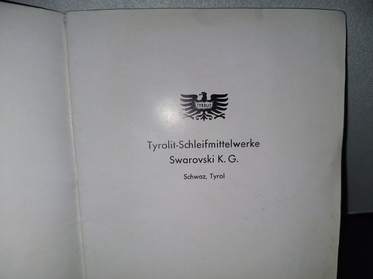 202- Cutting With Tyrolit - Tyrolitschleifmittelwerke. Swarovski K. G., Schwaz, Tyrol - 60's
