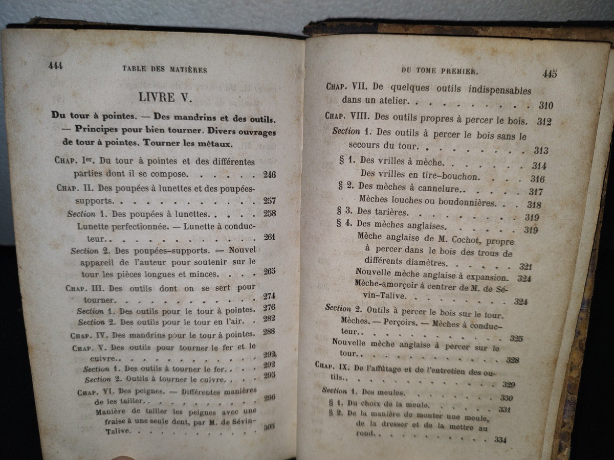 60- Manual Del Tornero / Nouveau Manuel Du Tourneur - Tome Premier - E. De Valicourt - 1872