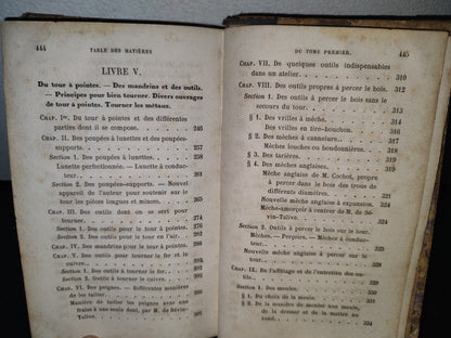 60- Manual Del Tornero / Nouveau Manuel Du Tourneur - Tome Premier - E. De Valicourt - 1872