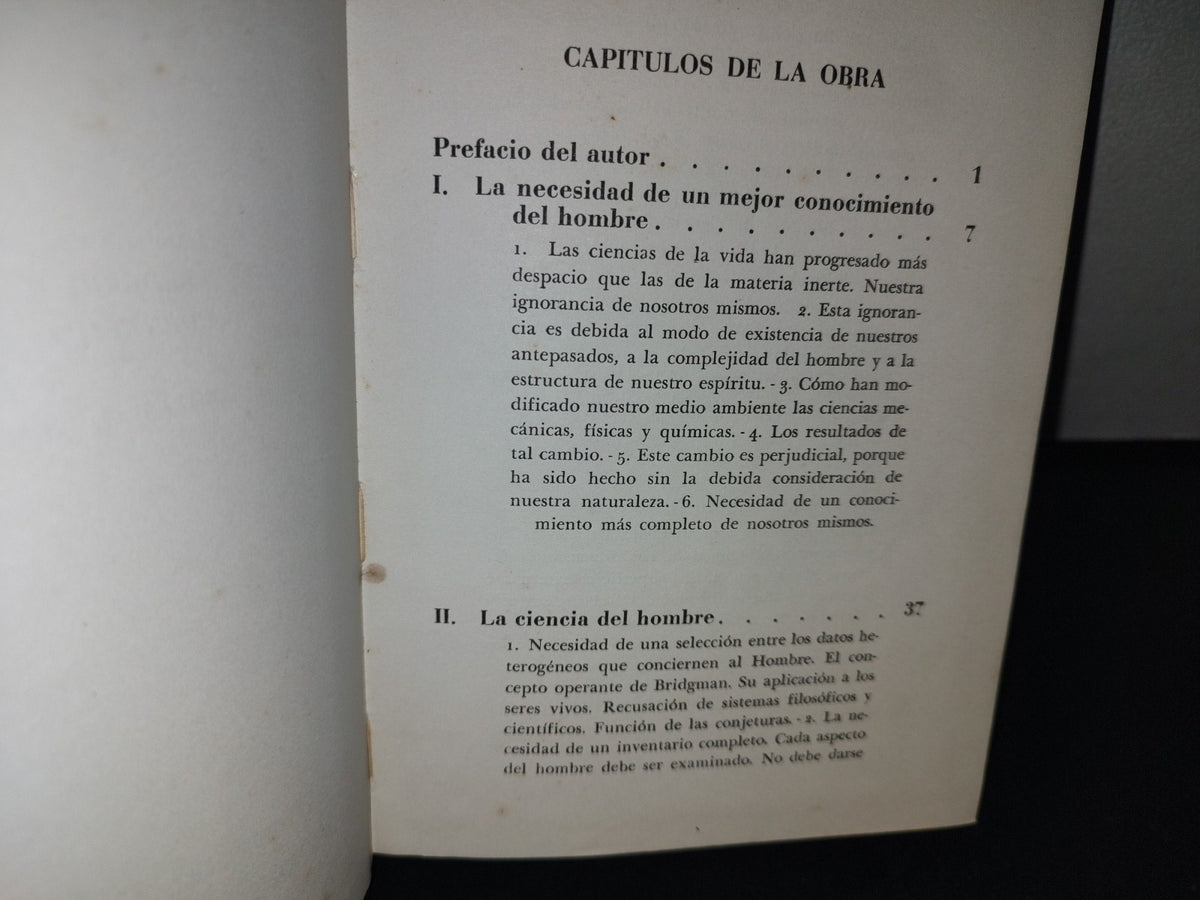 23- La Incógnita Del Hombre - Alexis Carrel - 1953