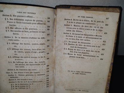60- Manual Del Tornero / Nouveau Manuel Du Tourneur - Tome Premier - E. De Valicourt - 1872