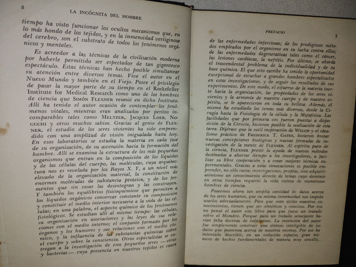23- La Incógnita Del Hombre - Alexis Carrel - 1953