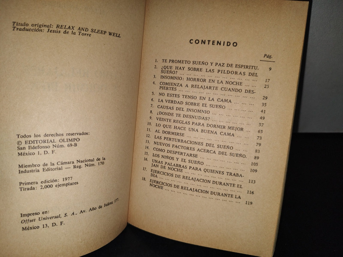 188- Cómo Relajarse Y Dormir Bien - Allen Andrews - Primera Edición 1977