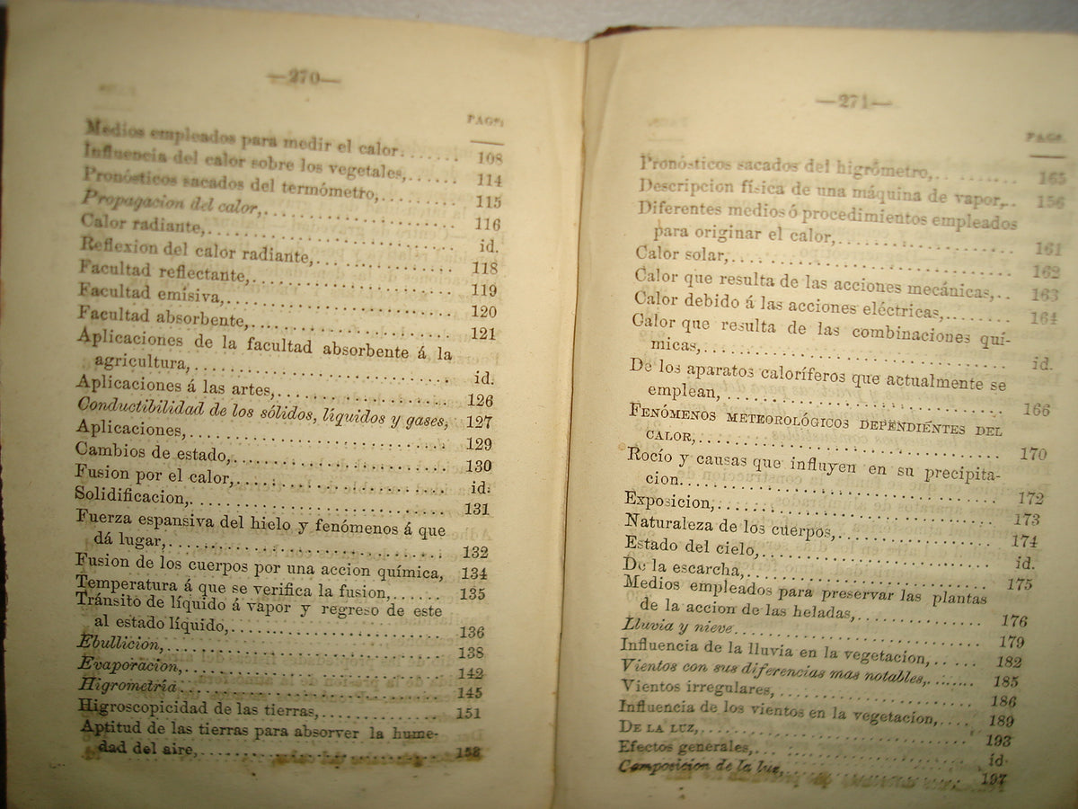 169- Manual De Física Aplicada A La Agricultura Y A La Industria - Don Juan Chavarri - Méjico. Imprenta De Nicolás Pizarro, 1861