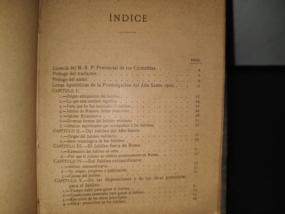 60- Manual Histórico-Teórico-Práctico Del Jubileo - Alejandro De Santa Teresa - 1900
