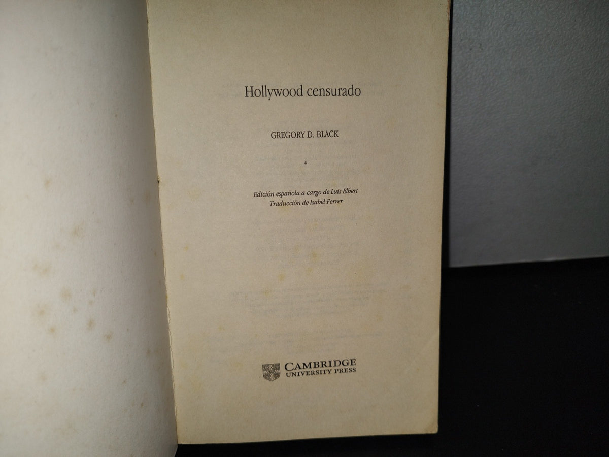 80- Hollywood Censurado - Gregory D. Black - 1999