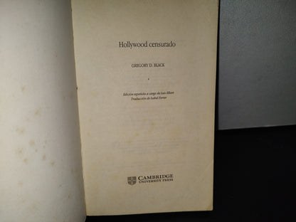 80- Hollywood Censurado - Gregory D. Black - 1999