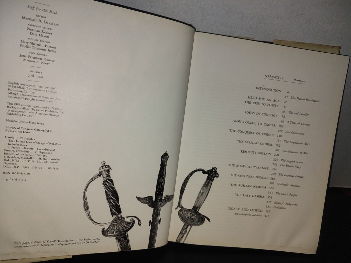 100- The Horizon Book Of The Age Of Napoleon By J. Christopher Herold - American Heritage Publishing Co., Inc. 1983 (Libro Grande)