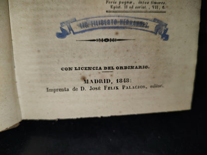 65- Casos De Conciencia Con Motivo De Las Libertades Ejercidas O Reclamadas Por Los Católicos - Madrid. Imprenta De D. José Felix Palacios, Editor, 1848