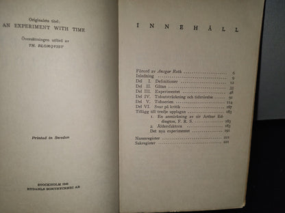 173- Sueco. Experiment Med Tiden - J. W. Dunne - 1962