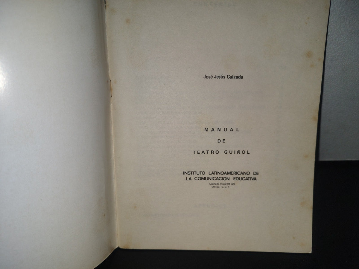 84- Manual Para La Elaboración De Teatro Guiñol - José Jesús Calzada