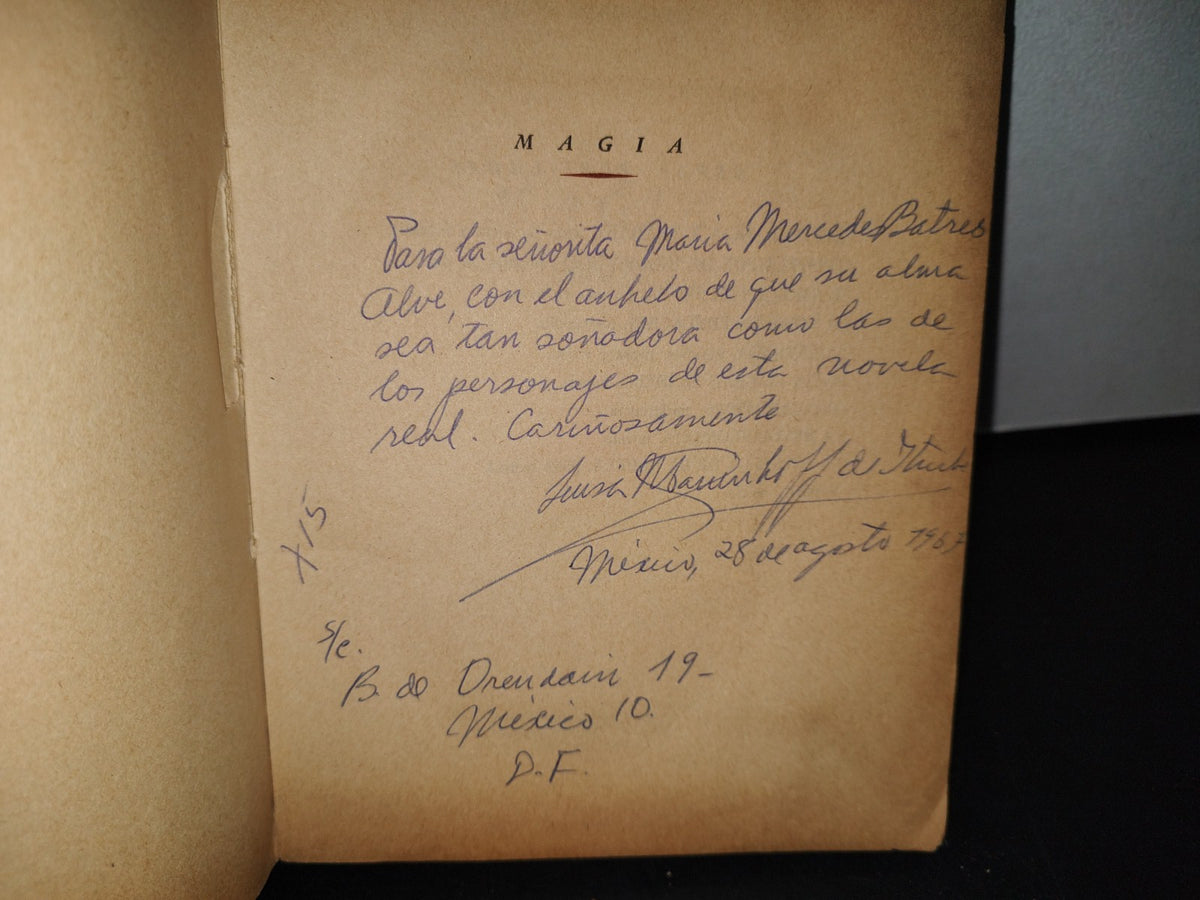 75- Magia - Novela - Luisa Marienhoff - B Costa Amic Editor, Primera Edición, 1967 - Firmado