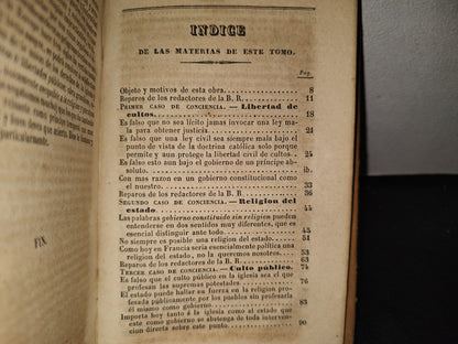65- Casos De Conciencia Con Motivo De Las Libertades Ejercidas O Reclamadas Por Los Católicos - Madrid. Imprenta De D. José Felix Palacios, Editor, 1848