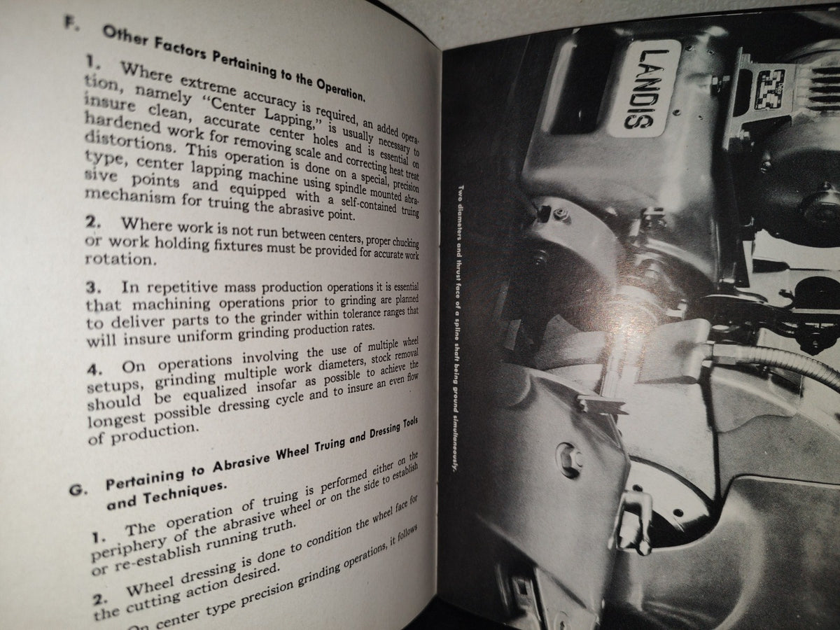 202- Center Type Cylindrical Grinding. Carborundum Trade Mark - Booklet Number 9 - 60's