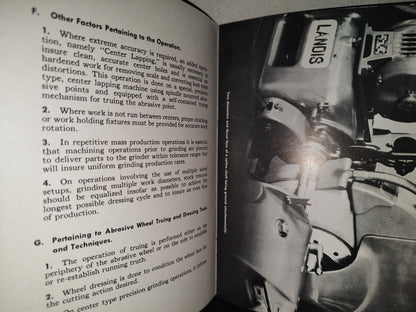 202- Center Type Cylindrical Grinding. Carborundum Trade Mark - Booklet Number 9 - 60's