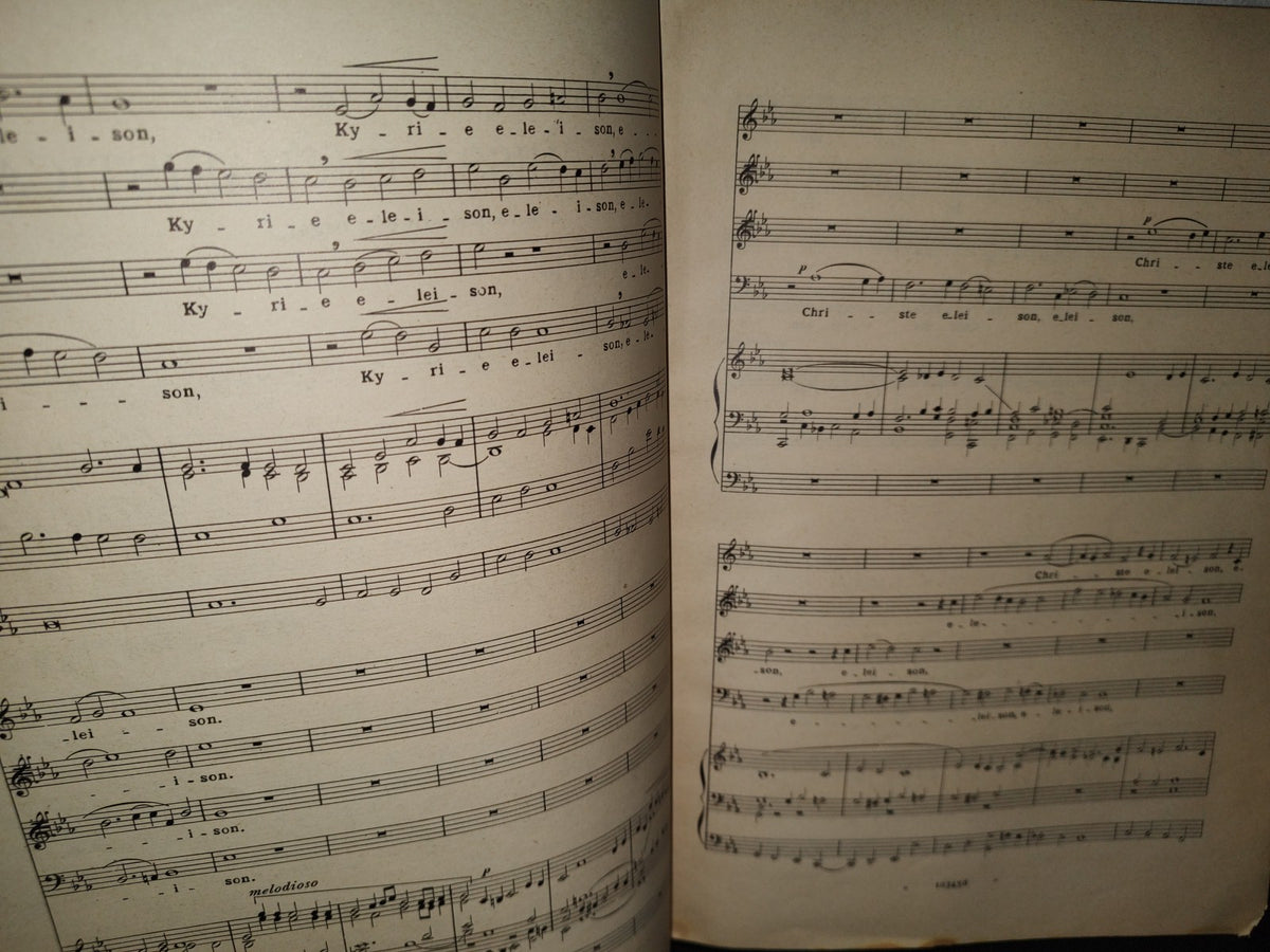 212- Antiguo Libro De Partituras: Perosi. Missa Eucharistica - Ricordi - 1944