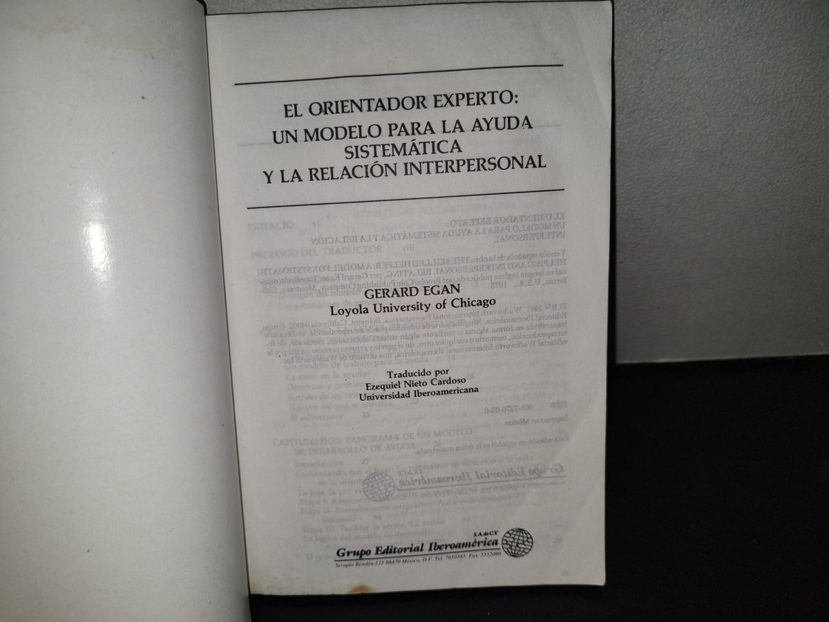 219- El Orientador Experto. Un Modelo Para La Ayuda Sistemática Y La Relación Interpersonal - Gerard Egan
