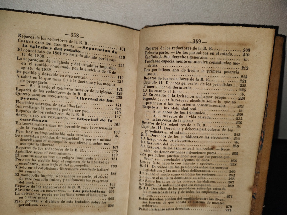 65- Casos De Conciencia Con Motivo De Las Libertades Ejercidas O Reclamadas Por Los Católicos - Madrid. Imprenta De D. José Felix Palacios, Editor, 1848