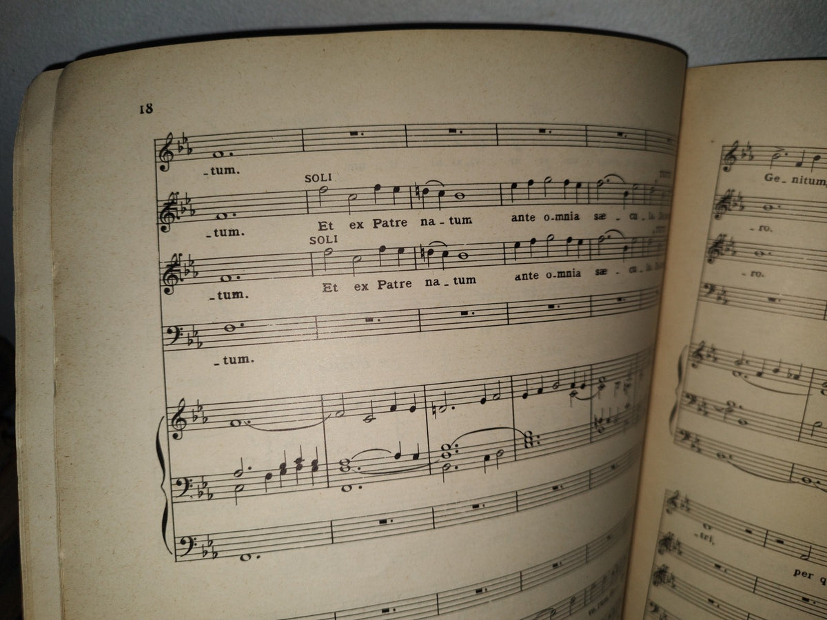 212- Antiguo Libro De Partituras: Perosi. Missa Eucharistica - Ricordi - 1944