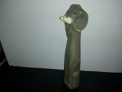 A2- Elefante Africano Tallado En Madera - 80's - 90's