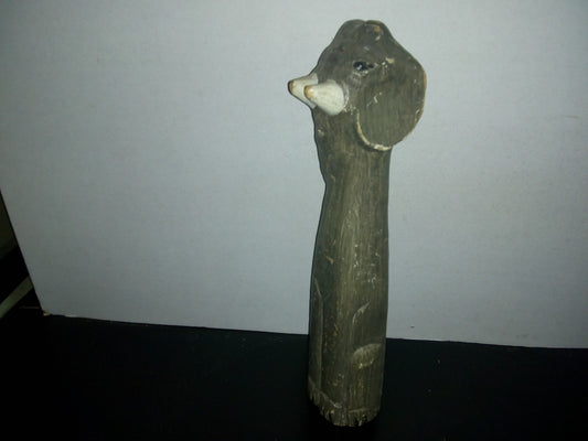 A2- Elefante Africano Tallado En Madera - 80's - 90's