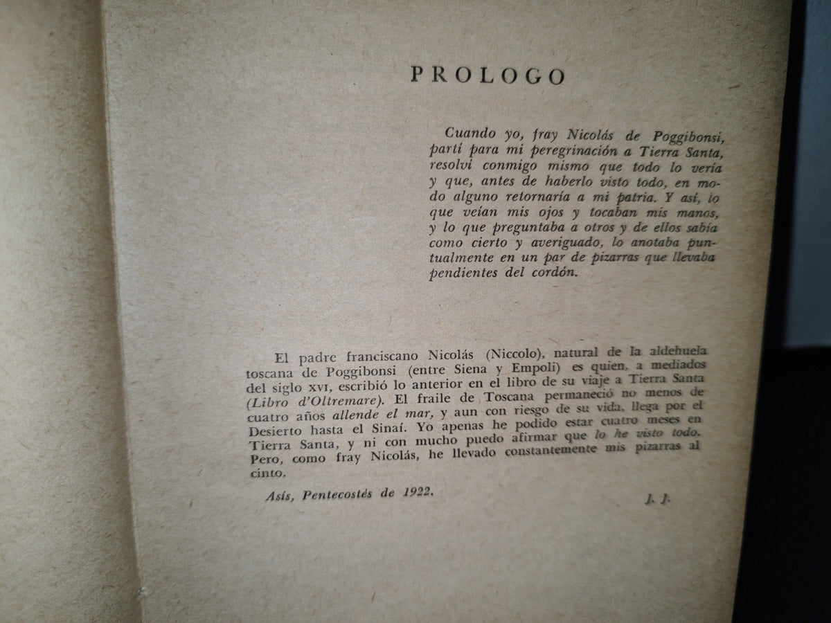 54- Viaje A Tierra Santa - Juan Joergensen - Editorial Excelsa. Buenos Aires. 40'S