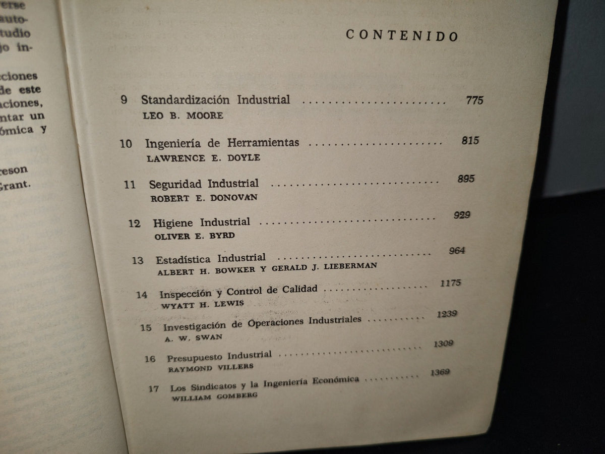 173- Manual De Ingeniería Económica Y Organización Industrial. Tomo Ii - William Grant Ireson - Compañía Editorial Continental, S. A., Primera Edición 1962