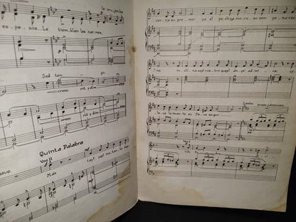 212- Antiguo Libro De Partituras Introducción Y 7 Palabras De Ntro. Señor Jesucristo. Dos Voces Iguales Y Órgano 1933