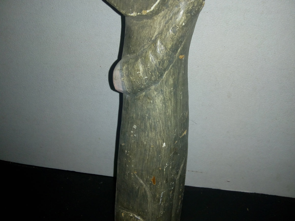 A2- Elefante Africano Tallado En Madera - 80's - 90's