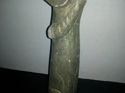 A2- Elefante Africano Tallado En Madera - 80's - 90's