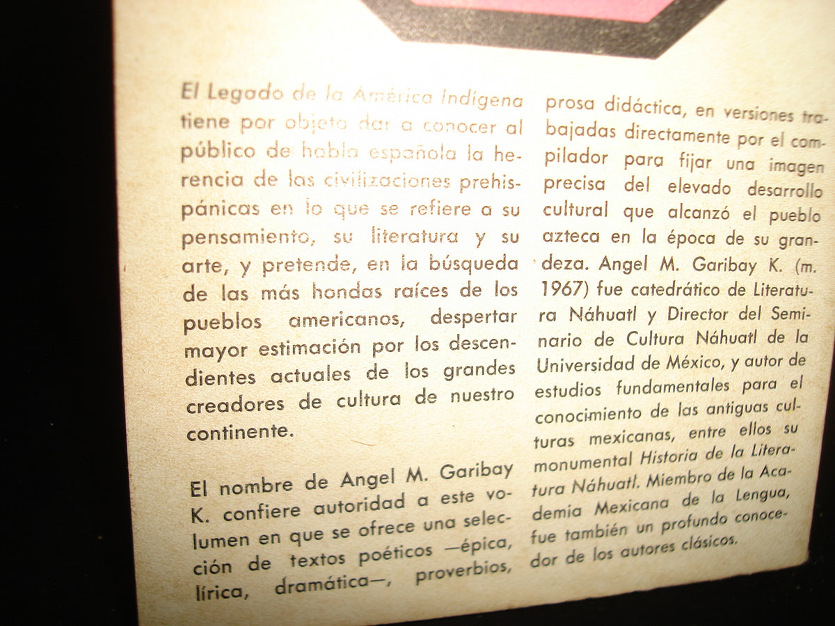 24- La Literatura De Los Aztecas - Ángel M. Garibay K.