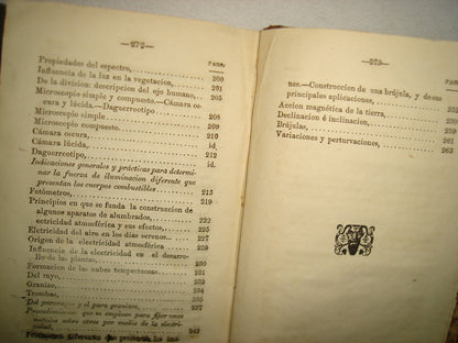 169- Manual De Física Aplicada A La Agricultura Y A La Industria - Don Juan Chavarri - Méjico. Imprenta De Nicolás Pizarro, 1861