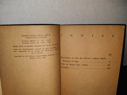 66- Vida De Sancto Domingo De Silos Y Vida De Sancta Oria, Virgen - Gonzalo De Berceo - Colección Austral. 1945