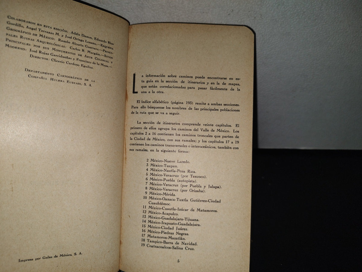 84- Caminos De México. Guía Goodrich-Euzkadi - México 1964