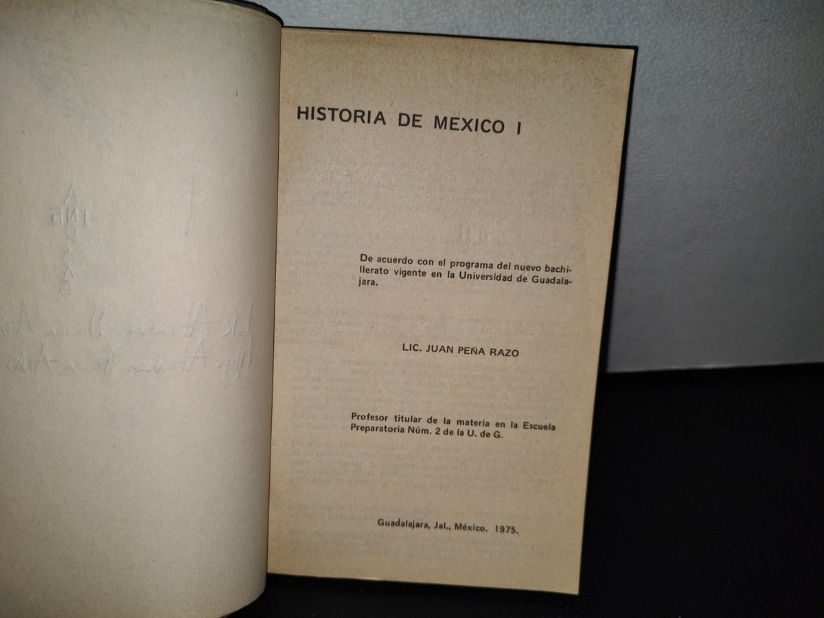 195- Historia De México I - Lic. Juan De La Peña Razo - U. De G. - 1975
