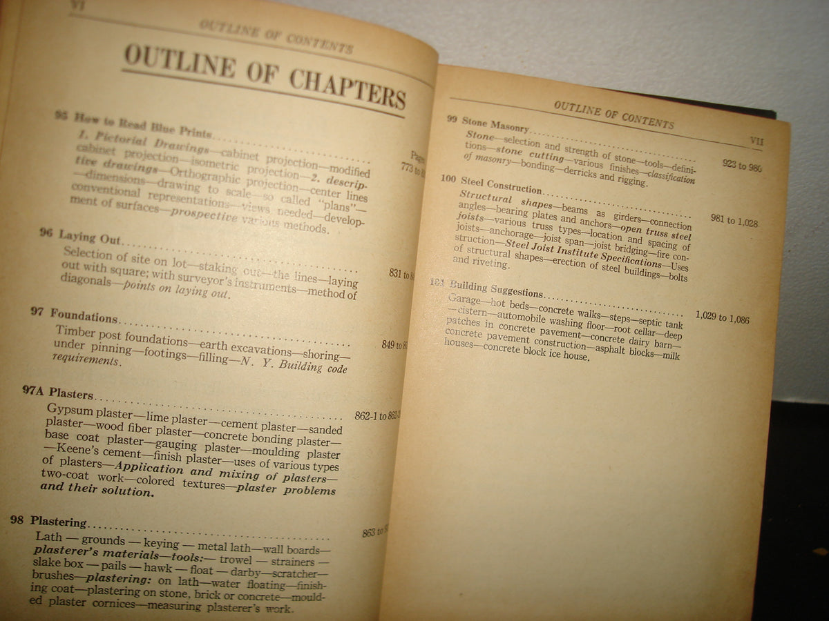 171- Antiguo Libro De Albañilería. Audels Masons And Builders Guide # 4. Frank D. Graham - 1962