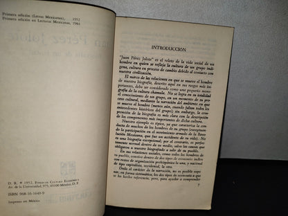 68- Juan Pérez Jolote. Biografía De Un Tzotzil. Ricardo Pozas. 1A Edición En Lecturas Mexicanas 1984