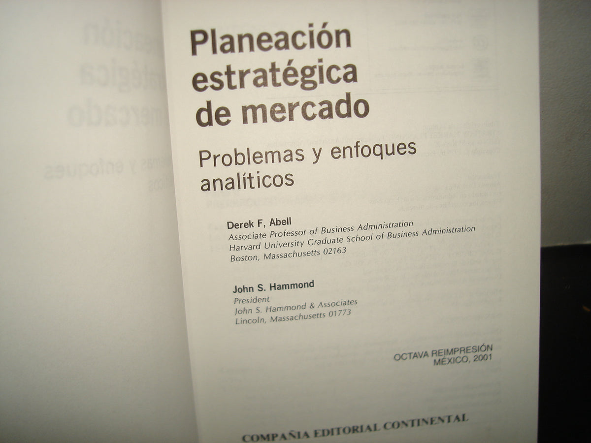 34- Planeación Estratégica De Mercado. Problemas Y Enfoques Analíticos - D. F. Abell, J. S. Hammond