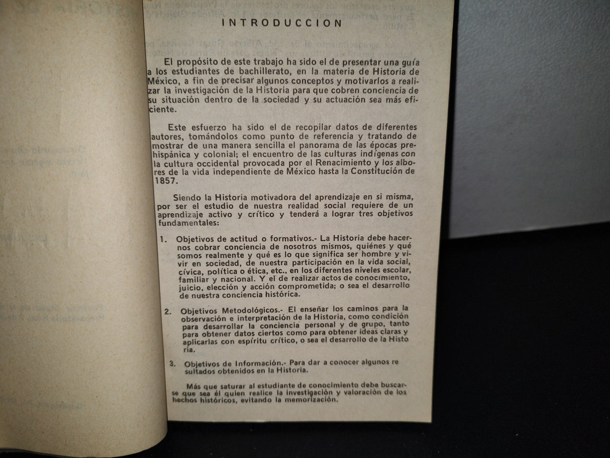 195- Historia De México I - Lic. Juan De La Peña Razo - U. De G. - 1975