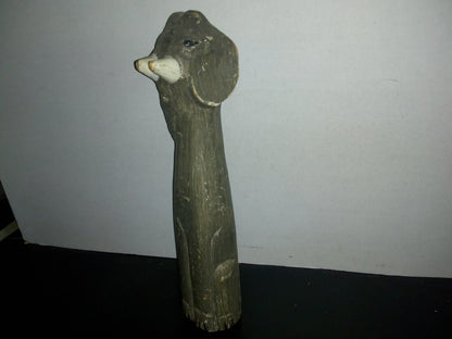 A2- Elefante Africano Tallado En Madera - 80's - 90's