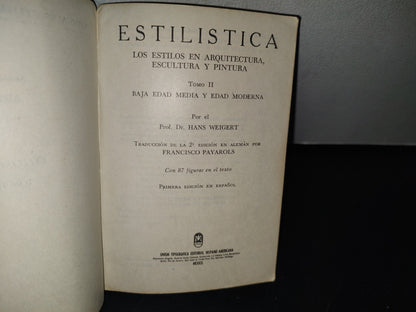 75- Estilística 2. Baja Edad Media Y Edad Moderna - Hans Weigert - 1962
