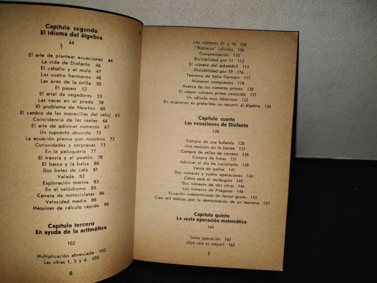202- Álgebra Recreativa - Y. Perelman - Ediciones Quinto Sol - 1983